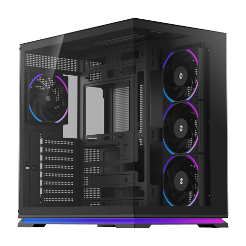 Powercool Plasma Mid Tower Gaming Case - Black 